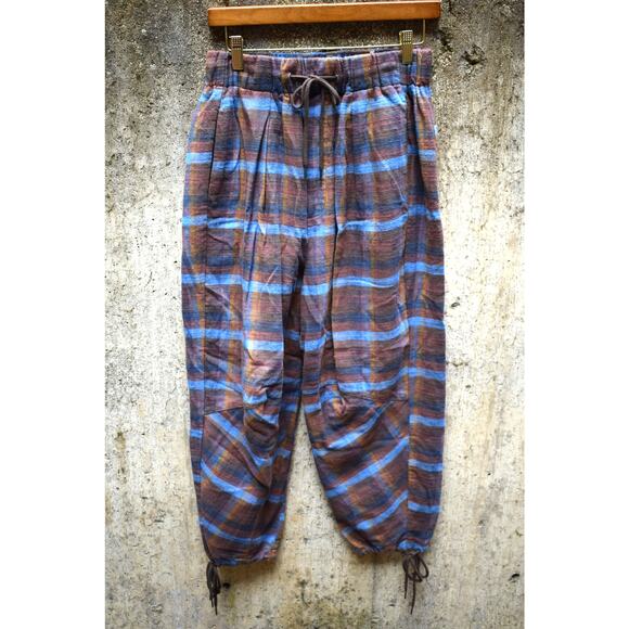 NWT Urban Outfitters Plaid Flannel Lounge Pants Drawstring Waist Size M - Picture 1 of 3
